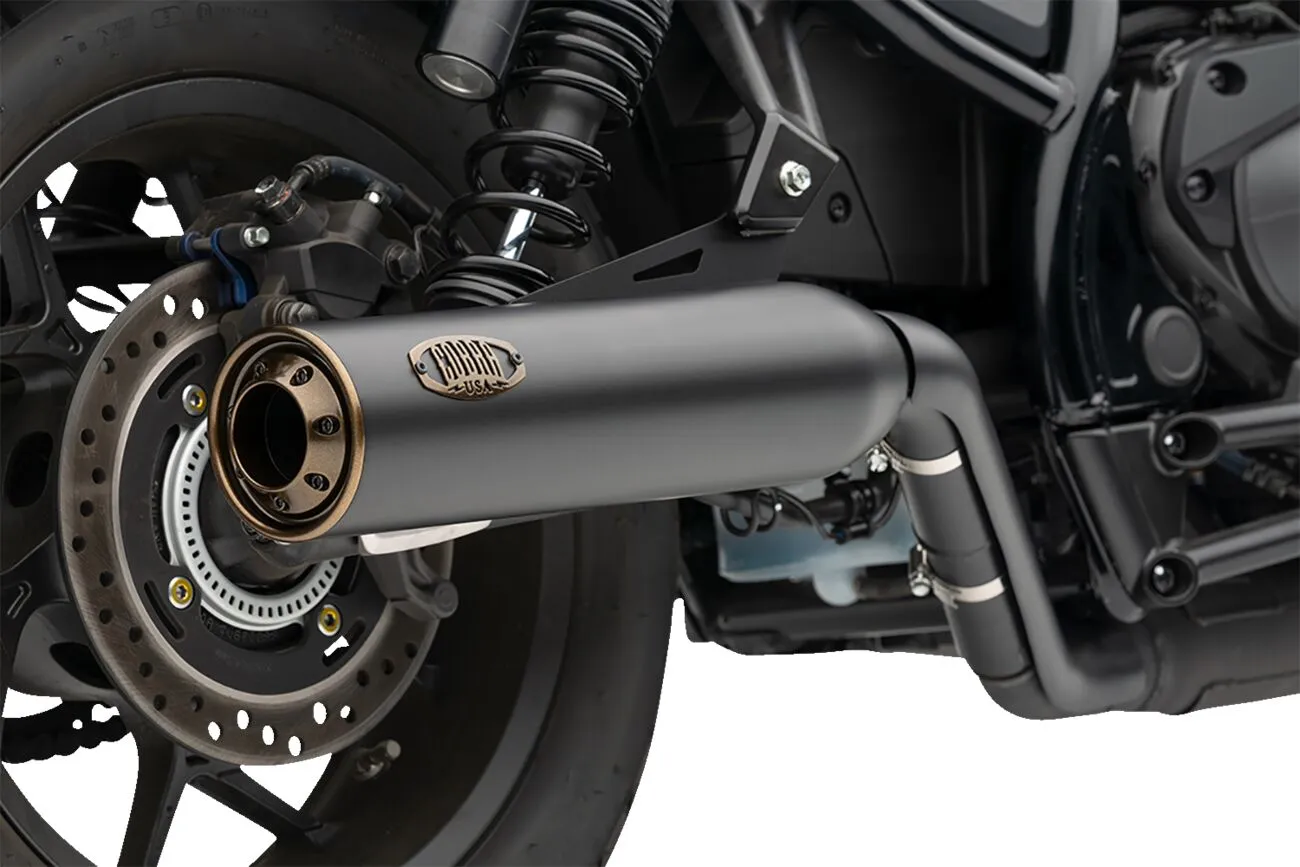 SLIP-ON MUFFLER (BLK) WITH BRONZE TIP REBEL 1100 21-23