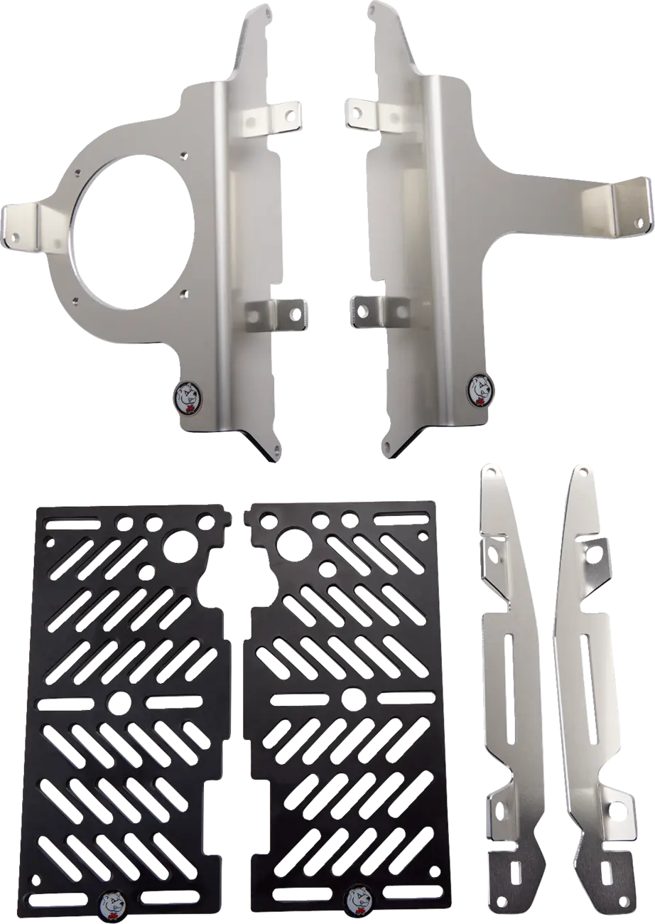 Black / Silver — XTREM RADIATOR GUARDS KTM EXC 17-18/ TPI 19-23 BK