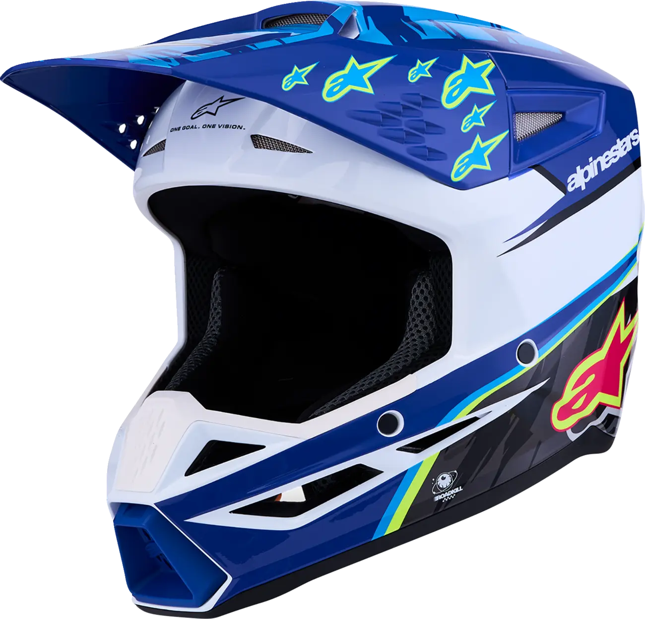 Glossy Black / Dark Blue / Falcon / White