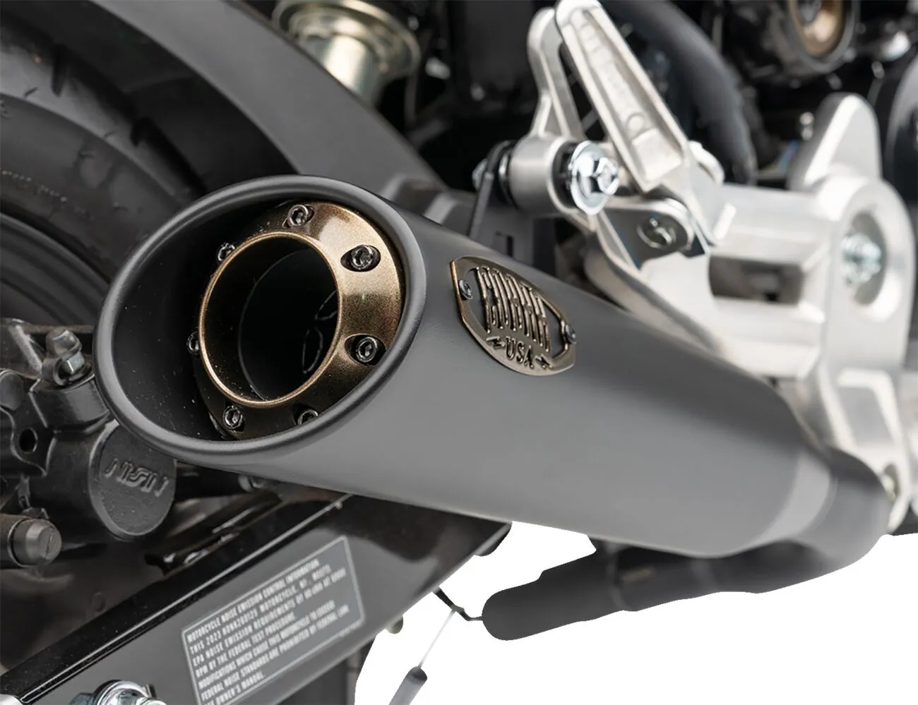 SLIP-ON MUFFLER (BLK) WITH BRONZE TIP GROM 22-23
