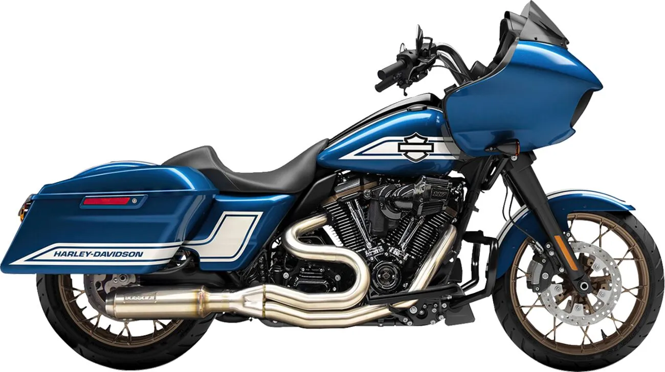 2-into-1 Mid-Length Exhaust System with Super Bike Muffler