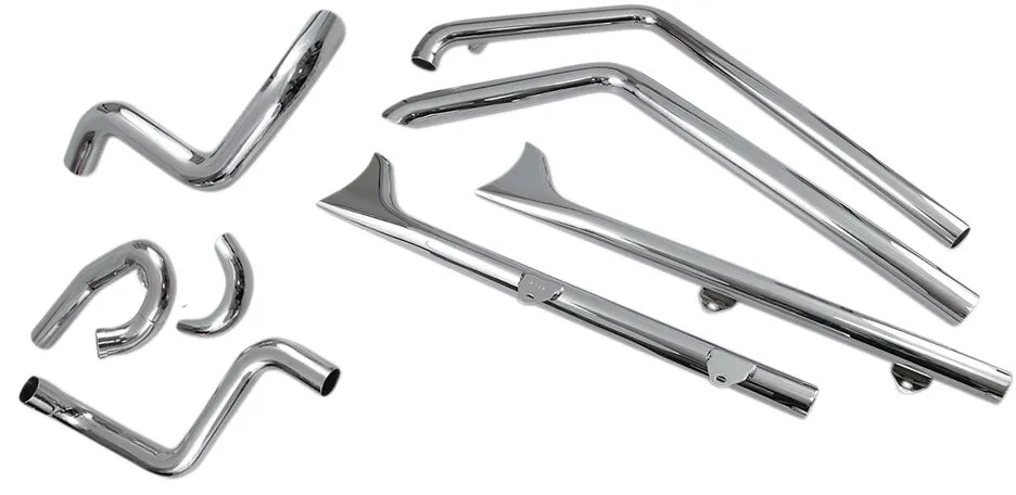 True Duals Exhaust System with Fishtail Mufflers