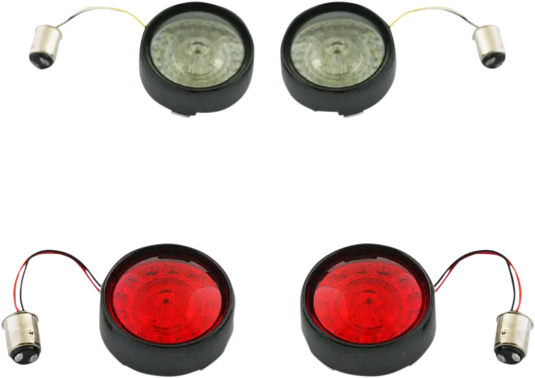 Complete Front & Rear Turn Signal Conversion Kit with Bullet Bezel Lenses