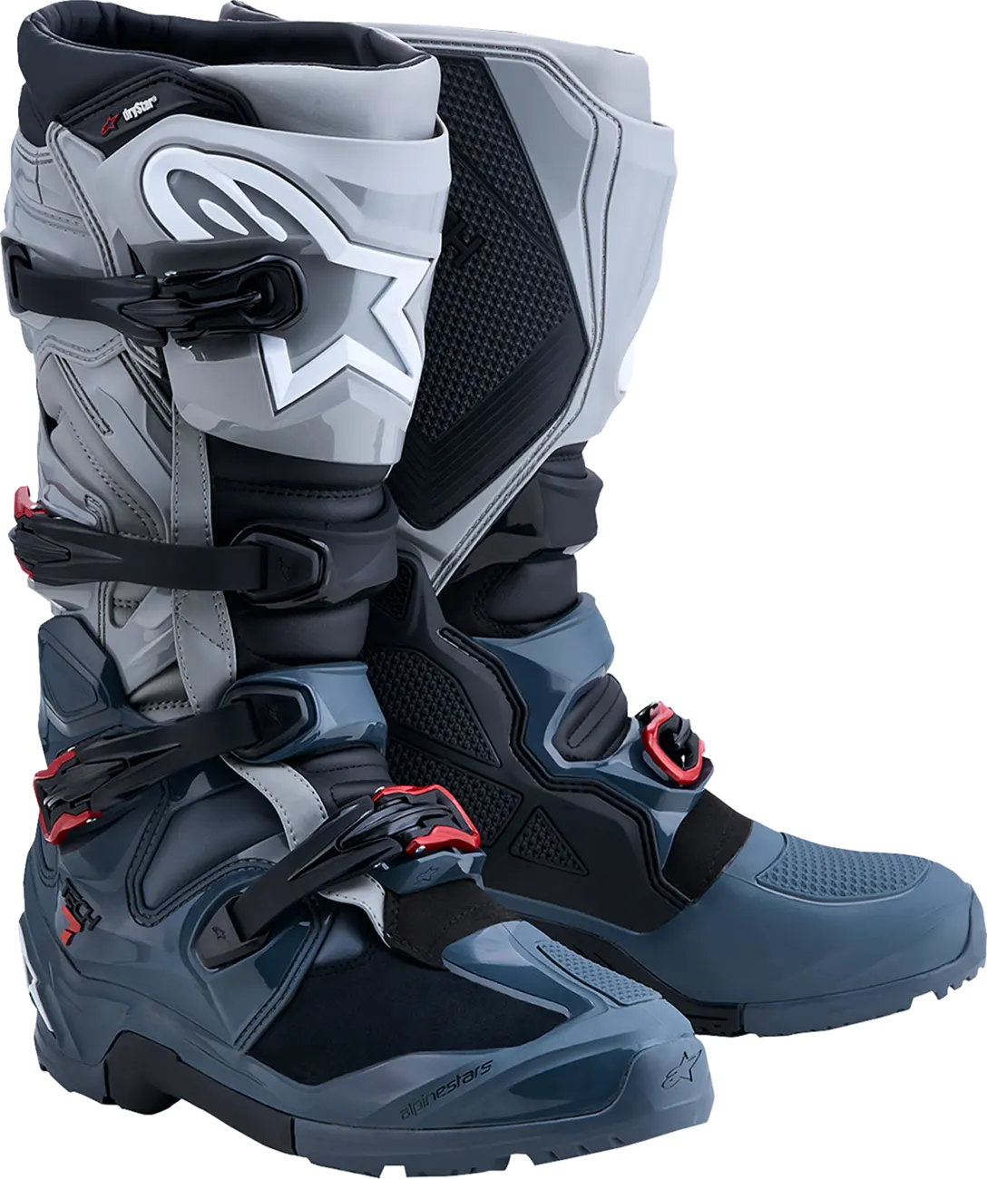 Dark Gray / Red