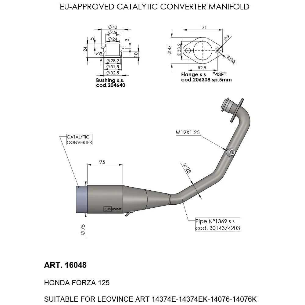 CAT CONV MANIFOLD HONDA