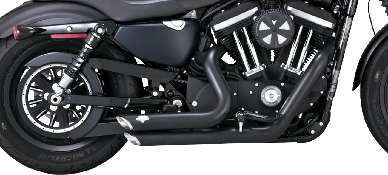 EXHAUST SHORTSHORTS STAGGERED - XL 14-UP - BLACK