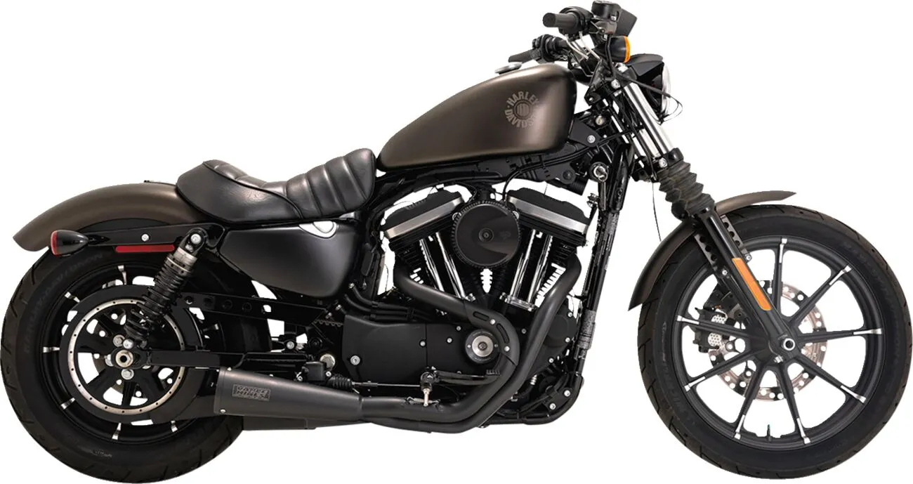 EXHAUST 2 INTO 1 STAINLESS UPSWEEP BLACK SPORTSTER