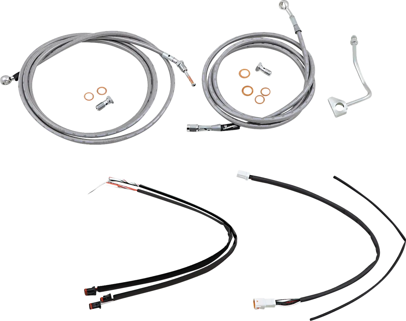 Complete Stainless Braided Handlebar Cable/Brake Line Kit