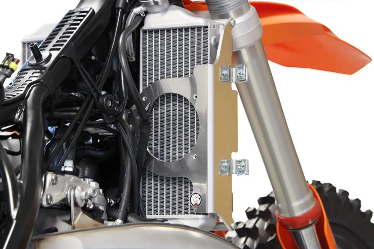 Black / Silver — XTREM RADIATOR GUARDS KTM EXC 17-18/ TPI 19-23 BK