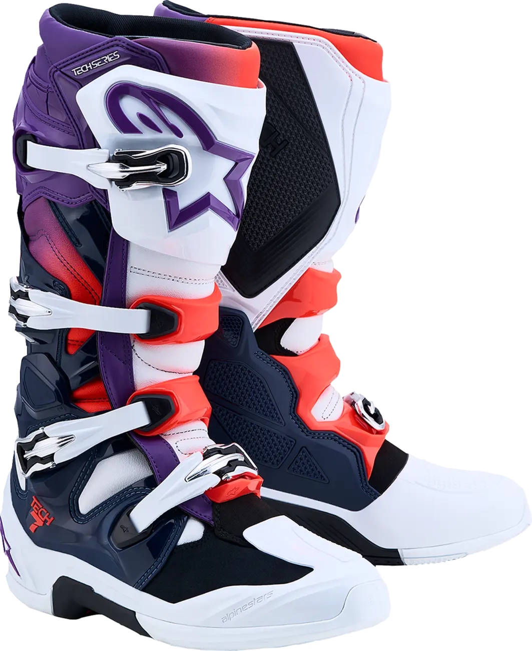 Blue / Fluorescent Red / Purple / White