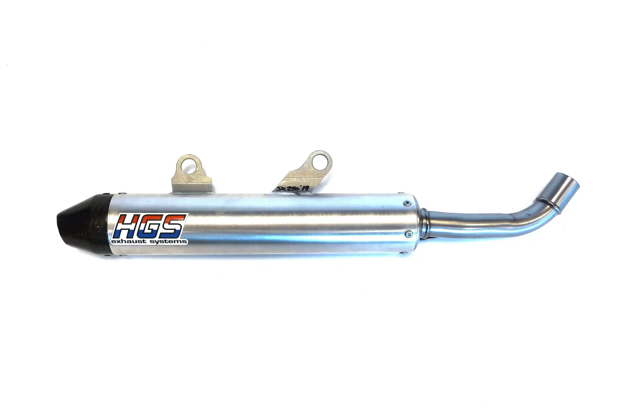 SILENCER HGS SX/TC250 23-/MC250 24- ROUND GRY/STEEL