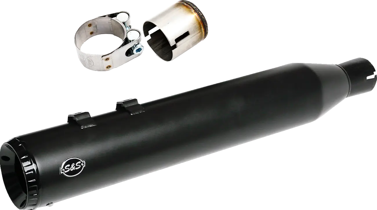 MUFFLER KIT 2-1 FOR OEM EU HEADER - 4.5" - M8 17-UP - BLACK