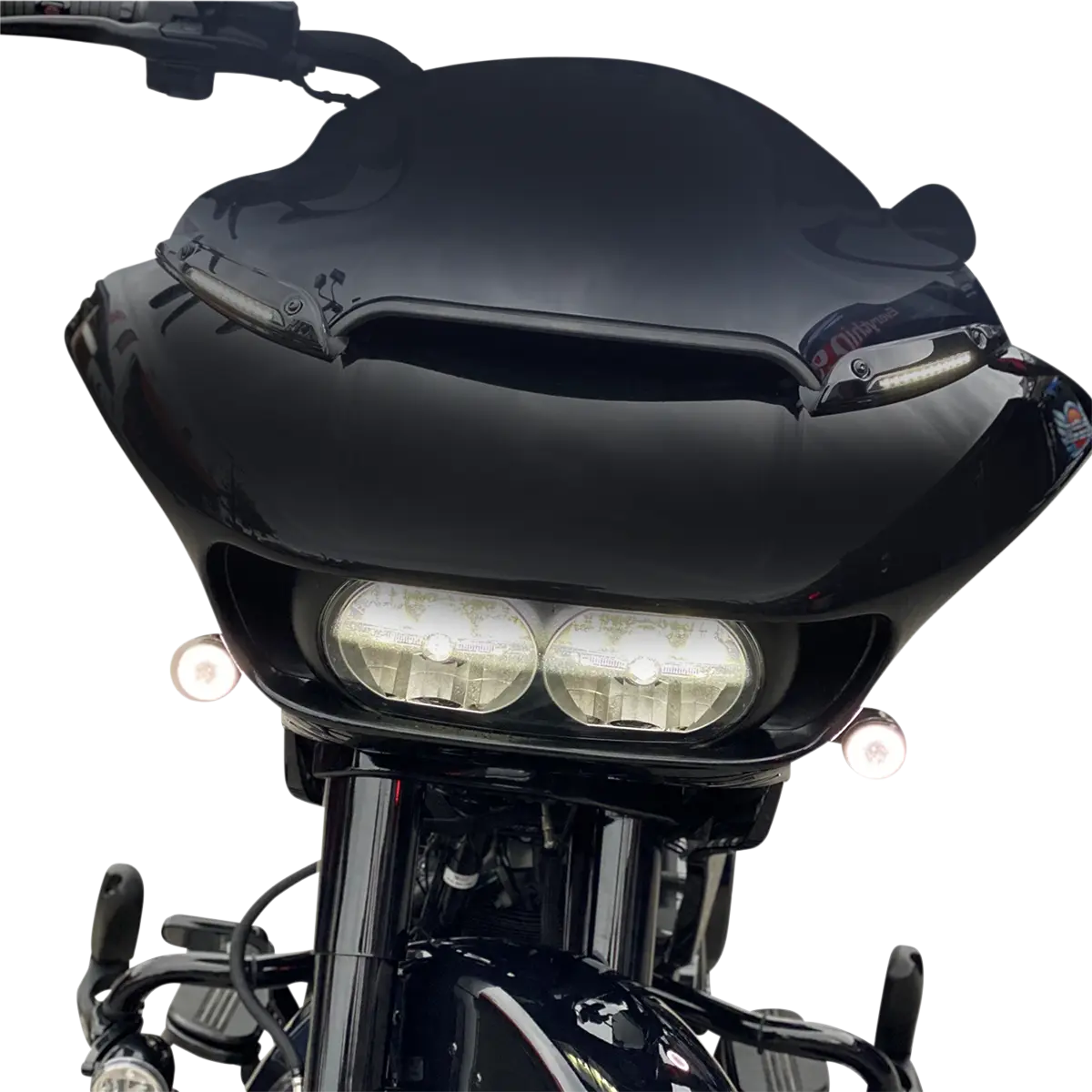 ROAD GLIDE WINDSHIELD TRIM FOR '15 - '23 -GLOSS BLACK - PAIR
