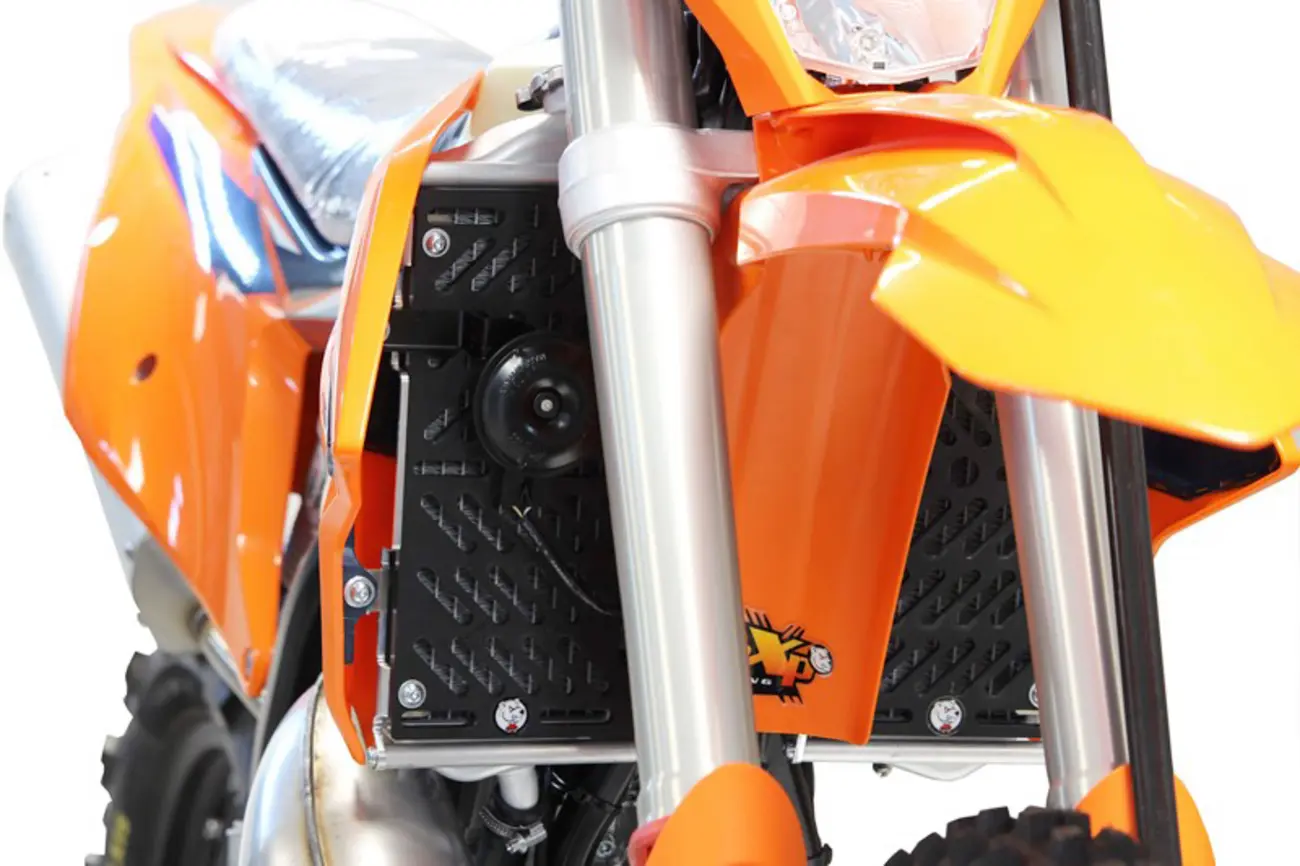 Black / Silver — XTREM RADIATOR GUARDS KTM EXC 17-18/ TPI 19-23 BK