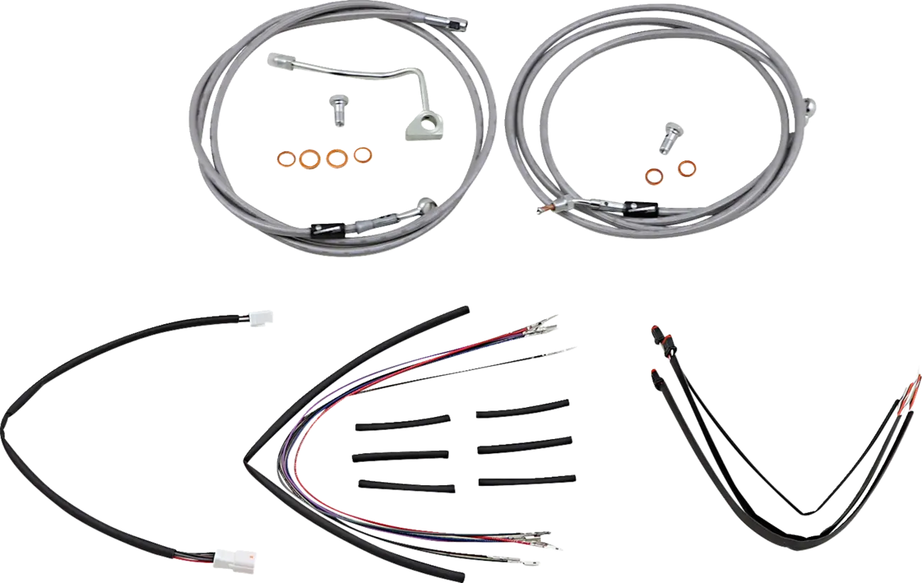 Complete Stainless Braided Handlebar Cable/Brake Line Kit