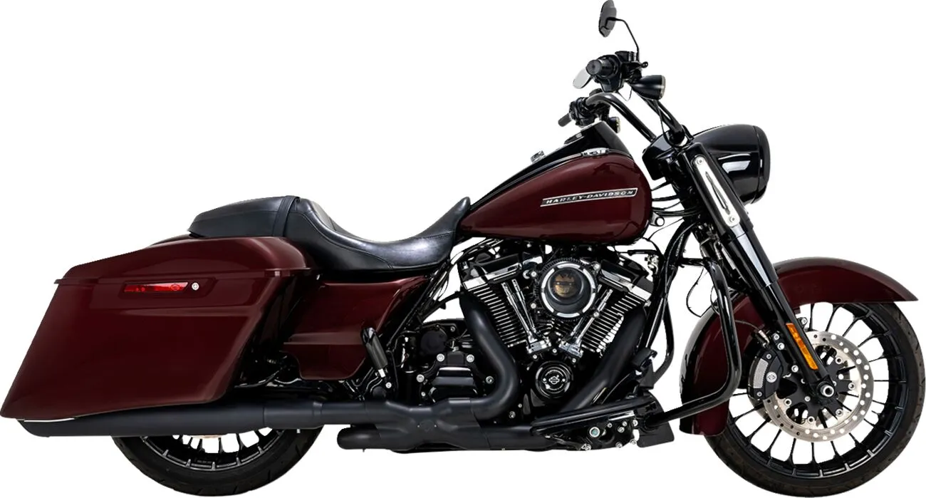 MUFFLERS TWIN SLASH ROUND BLACK TOURING