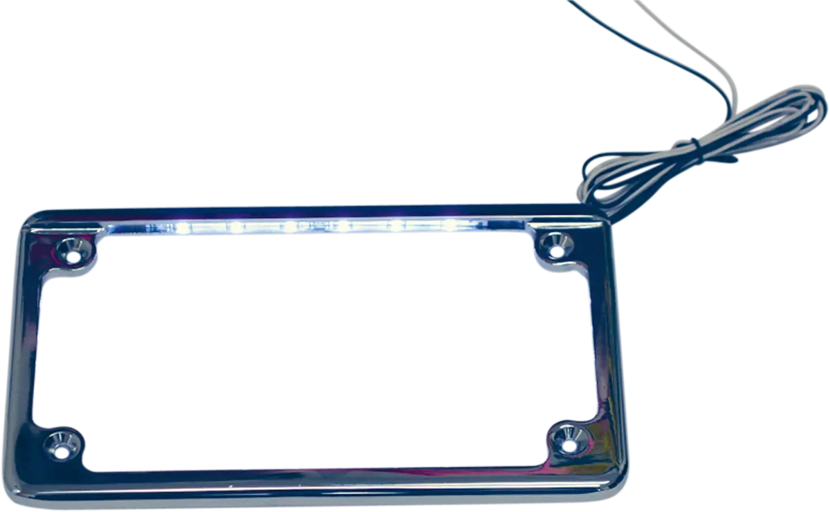 LOW PROFILE LICENSE PLATE FRAME - CHROME