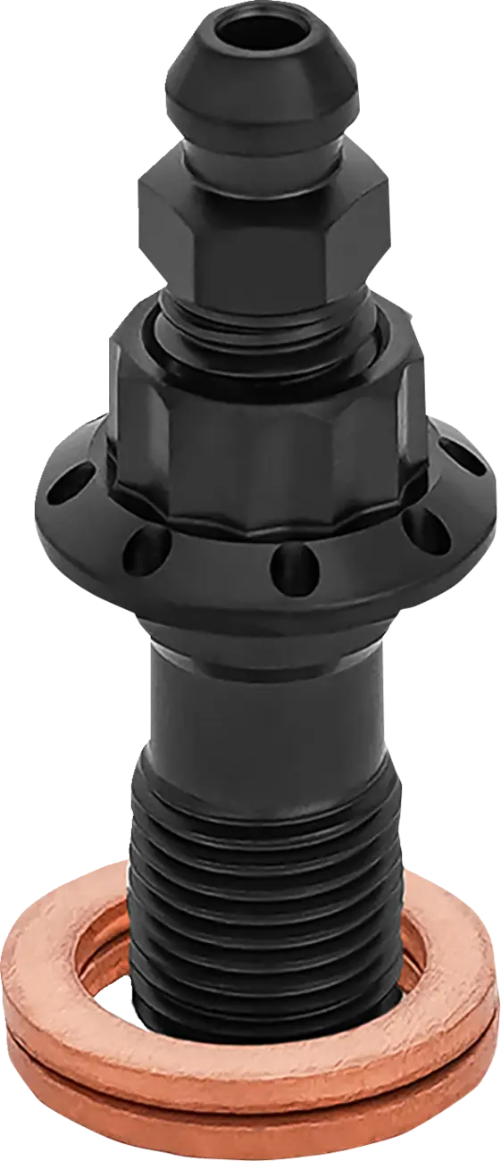 BOLT BANJO BLEEDER - FLT - 10MM - 12-PT - FR - BLACK