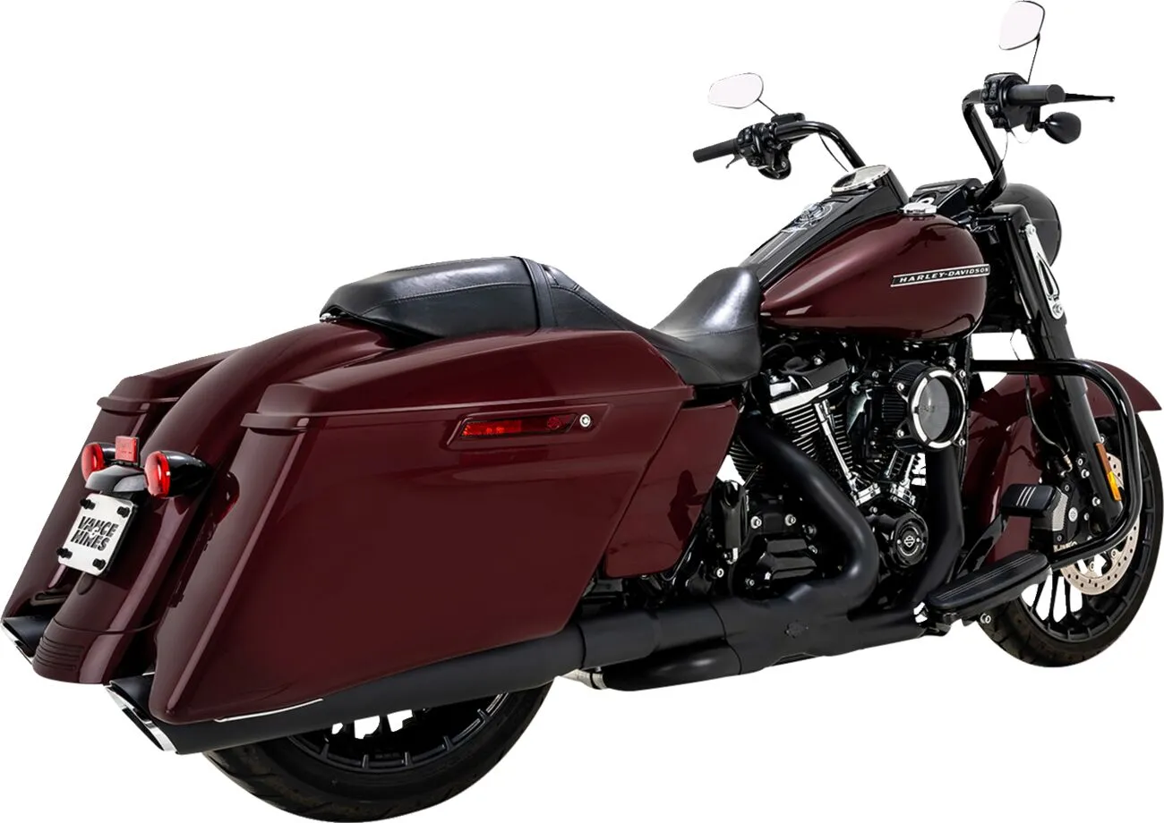 MUFFLERS TWIN SLASH ROUND BLACK TOURING