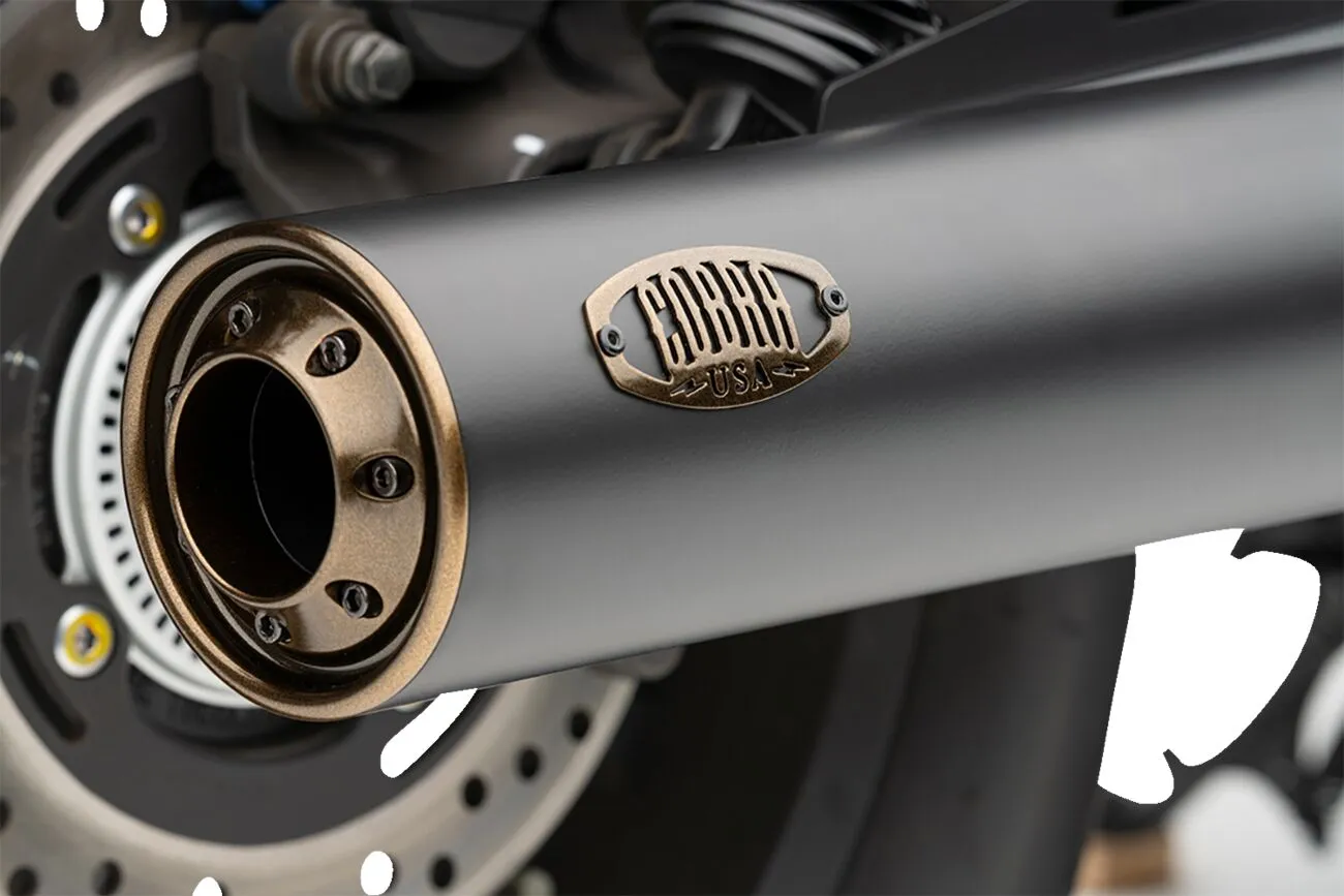 SLIP-ON MUFFLER (BLK) WITH BRONZE TIP REBEL 1100 21-23
