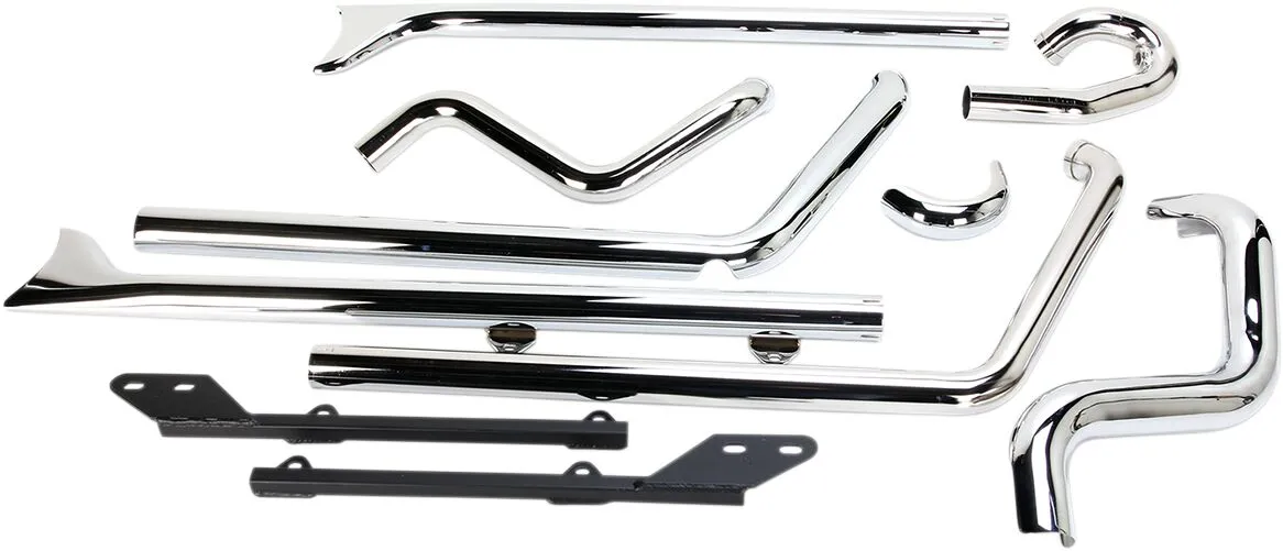 True Duals Exhaust System with Fishtail Mufflers