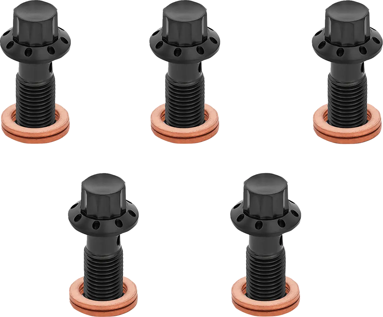 BOLT BANJO - FLT 00-07 - 3/8-24 - 12-PT - FR/RR - BLACK