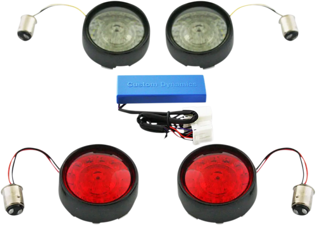 Complete Front & Rear Turn Signal Conversion Kit with Bullet Bezel Lenses