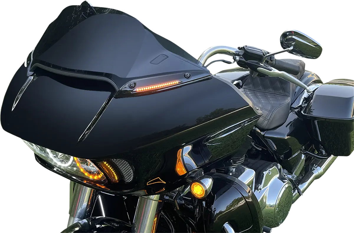 ROAD GLIDE WINDSHIELD TRIM FOR '15 - '23 -GLOSS BLACK - PAIR