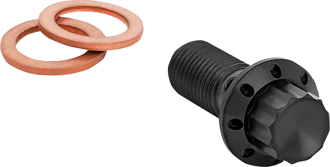 BOLT BANJO - FLT 00-07 - 3/8-24 - 12-PT - FR/RR - BLACK