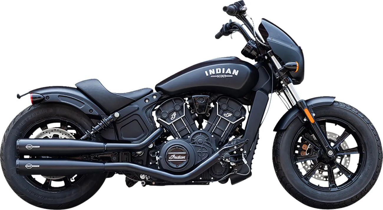 MUFFLERS 4" RACE - INDIAN SCOUT 15-23 - BLACK