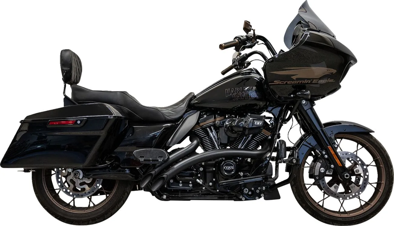 Black — Exhaust Sweeper Black with sheilds M8 Touring 2016-2023