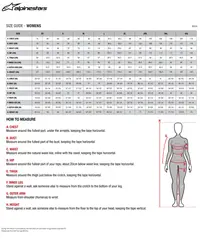 Image: Product/Part name Size Chart