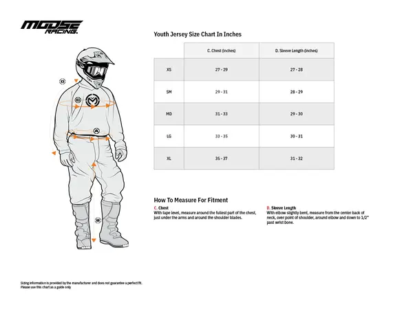 Image: Product/Part name Size Chart