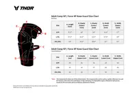 Image: Product/Part name Size Chart