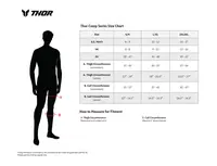 Image: Product/Part name Size Chart