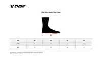 Image: Product/Part name Size Chart
