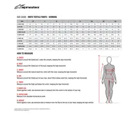 Image: Product/Part name Size Chart