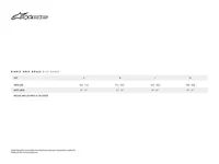 Image: Product/Part name Size Chart