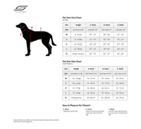 Image: Product/Part name Size Chart