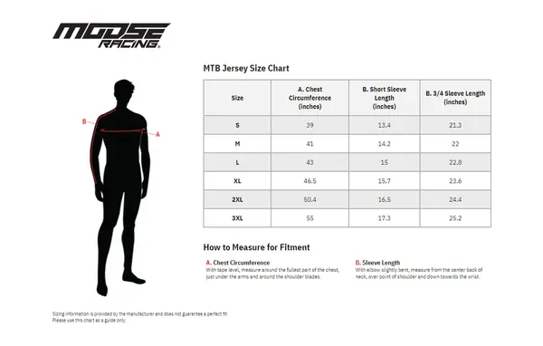 Image: Product/Part name Size Chart