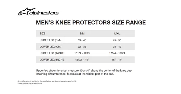 Image: Product/Part name Size Chart