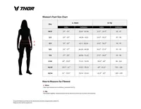 Image: Product/Part name Size Chart