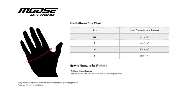 Image: Product/Part name Size Chart