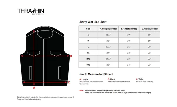 Image: Product/Part name Size Chart