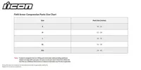Image: Product/Part name Size Chart