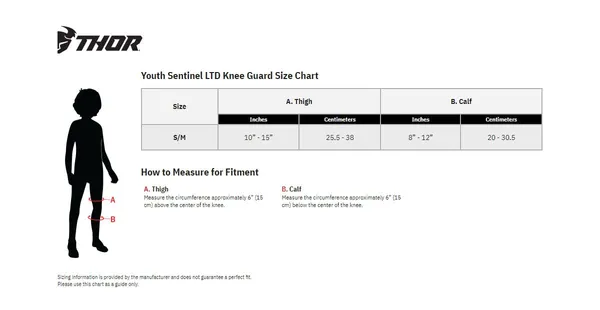 Image: Product/Part name Size Chart