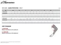 Image: Product/Part name Size Chart