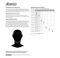 Image: Product/Part name Size Chart