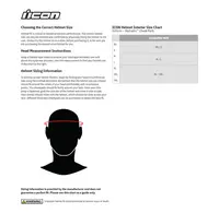 Image: Product/Part name Size Chart