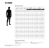 Image: Product/Part name Size Chart
